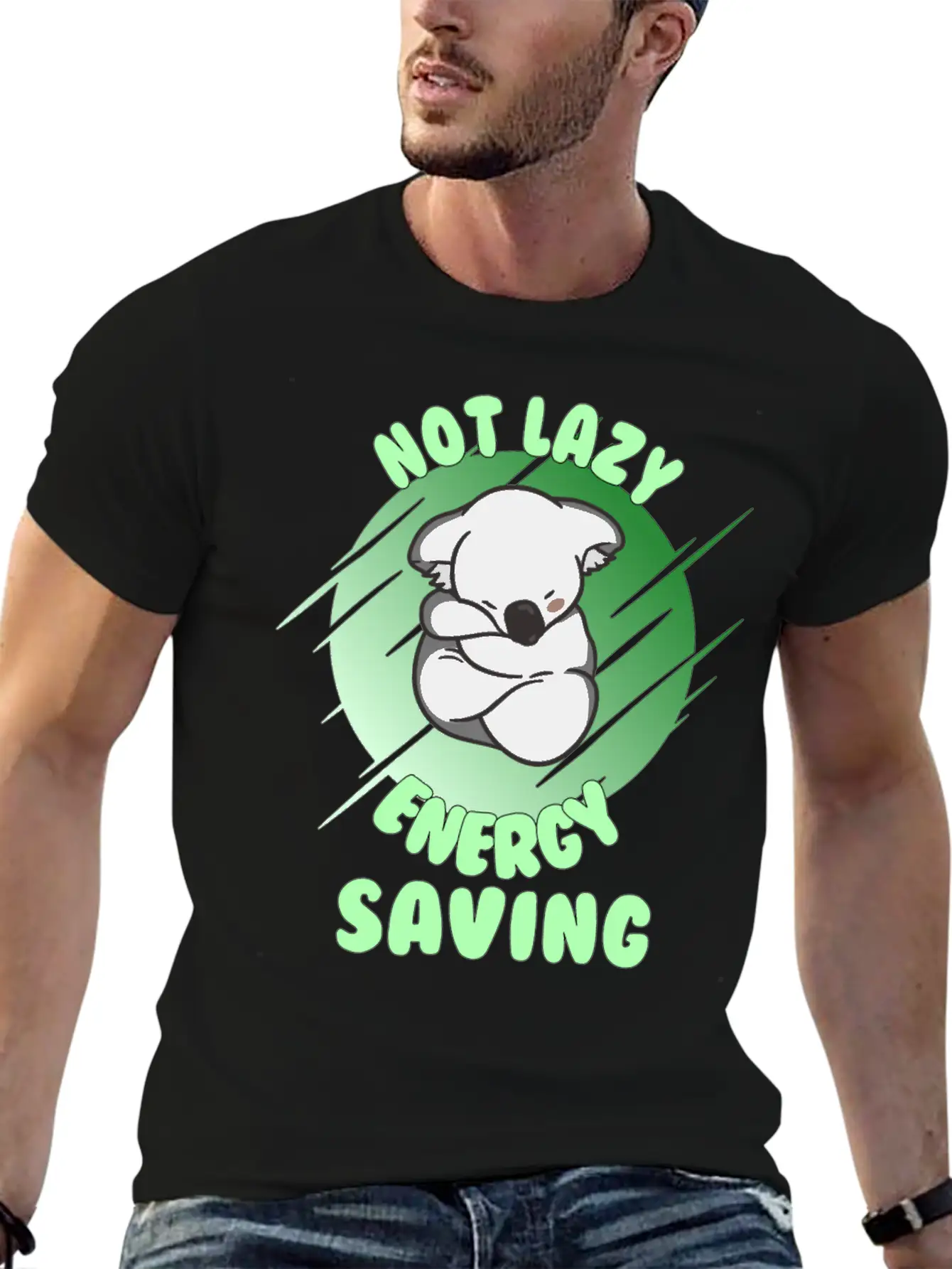 Not Lazy Energy Saving - Lazy Koala Bear Gift Unisex Casual T-Shirt – Clean Design For Daily Comfort