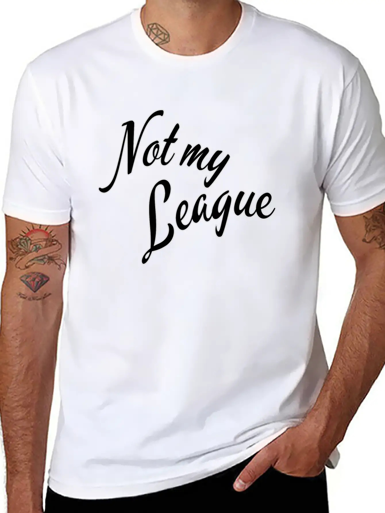 Not My League Stylish Everyday T-Shirt – Unisex Basic Cotton Tee