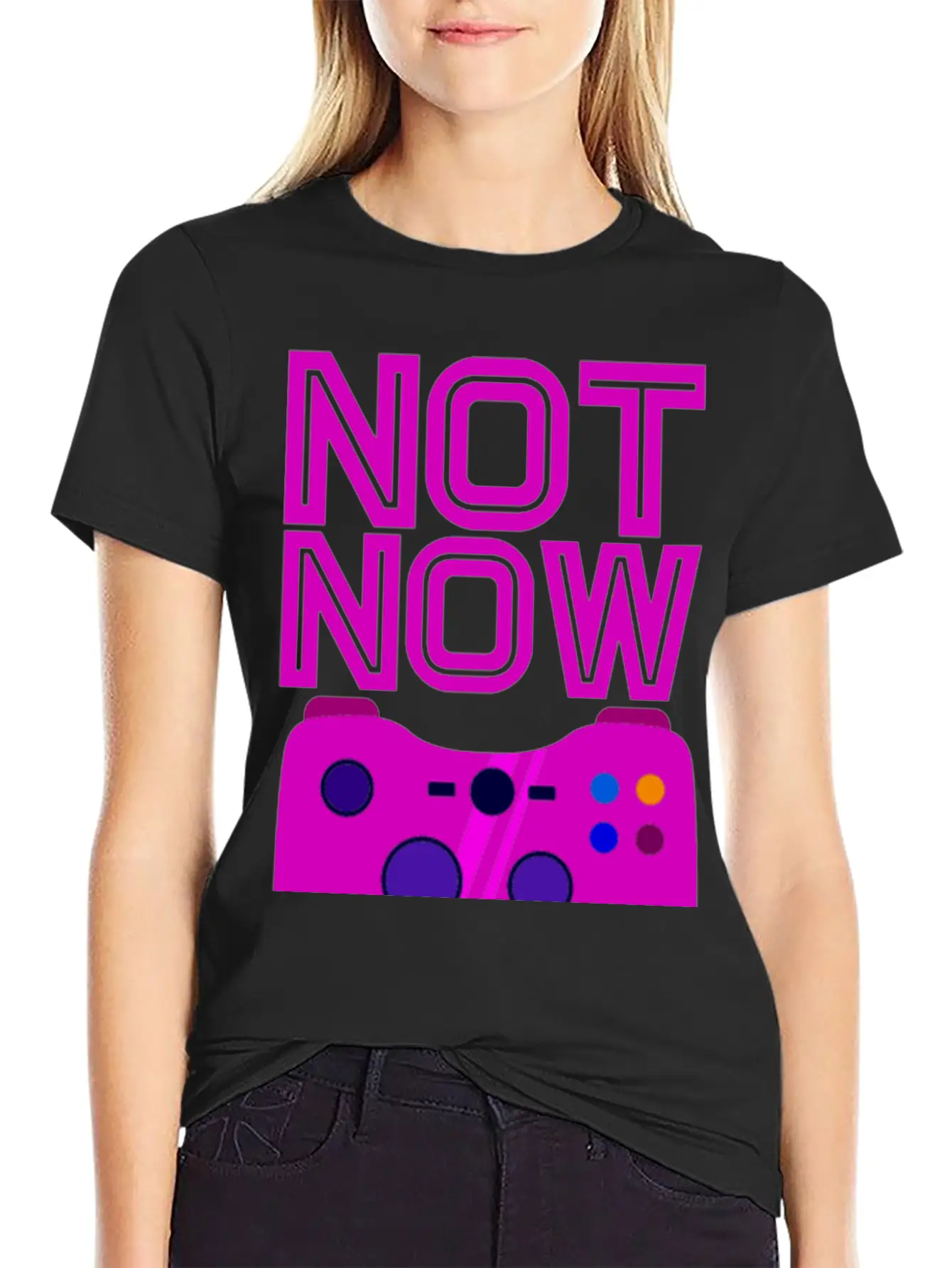 Not Now, Games On 2 Stylish Everyday T-Shirt – Unisex Basic Cotton Tee