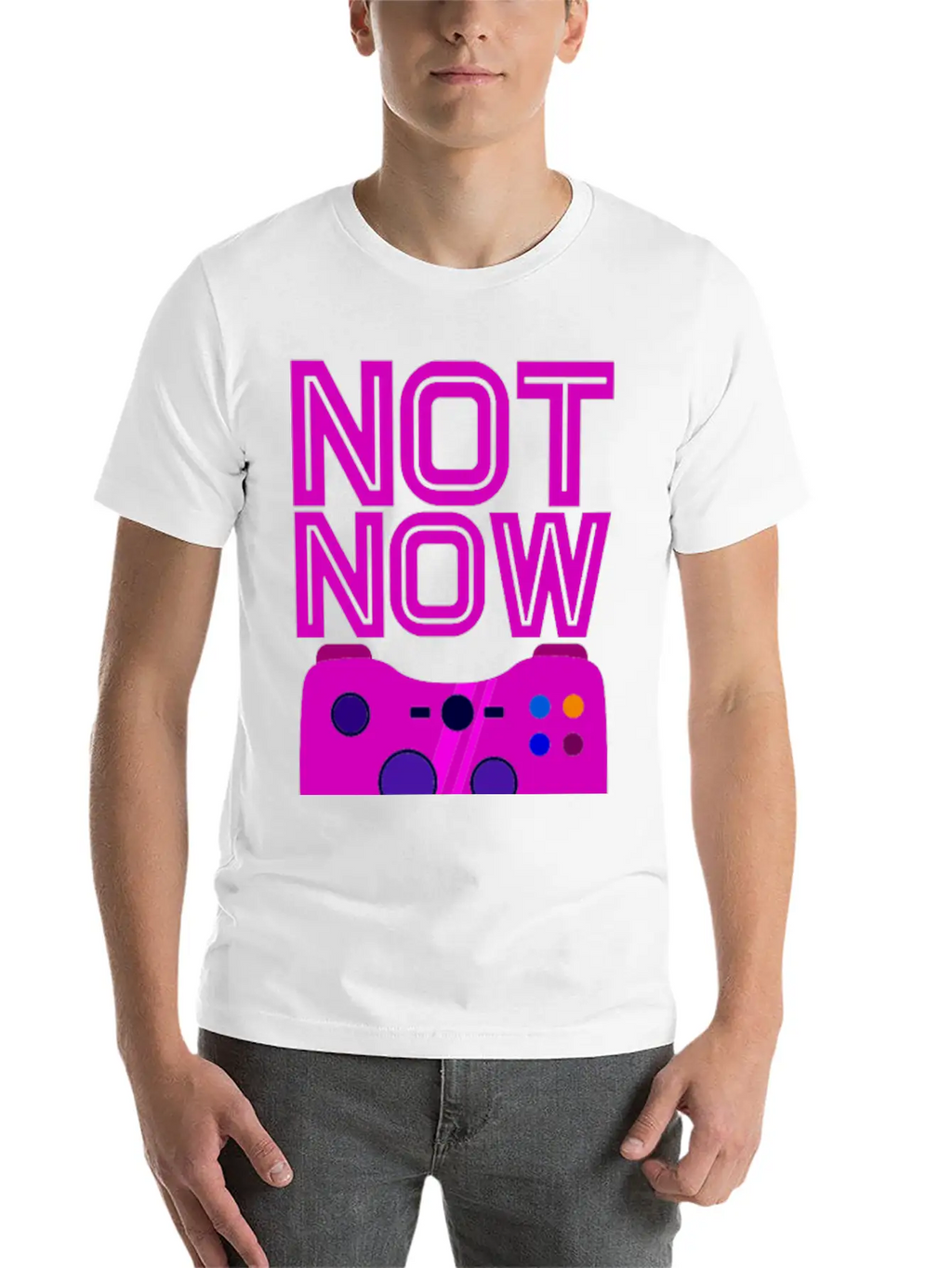 Not Now, Games On 2 Stylish Everyday T-Shirt – Unisex Basic Cotton Tee