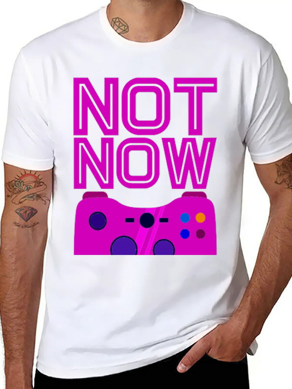 Not Now, Games On 2 Stylish Everyday T-Shirt – Unisex Basic Cotton Tee