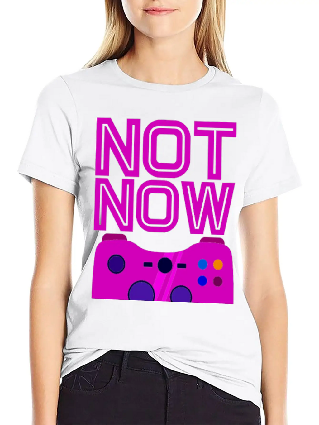 Not Now, Games On 2 Stylish Everyday T-Shirt – Unisex Basic Cotton Tee