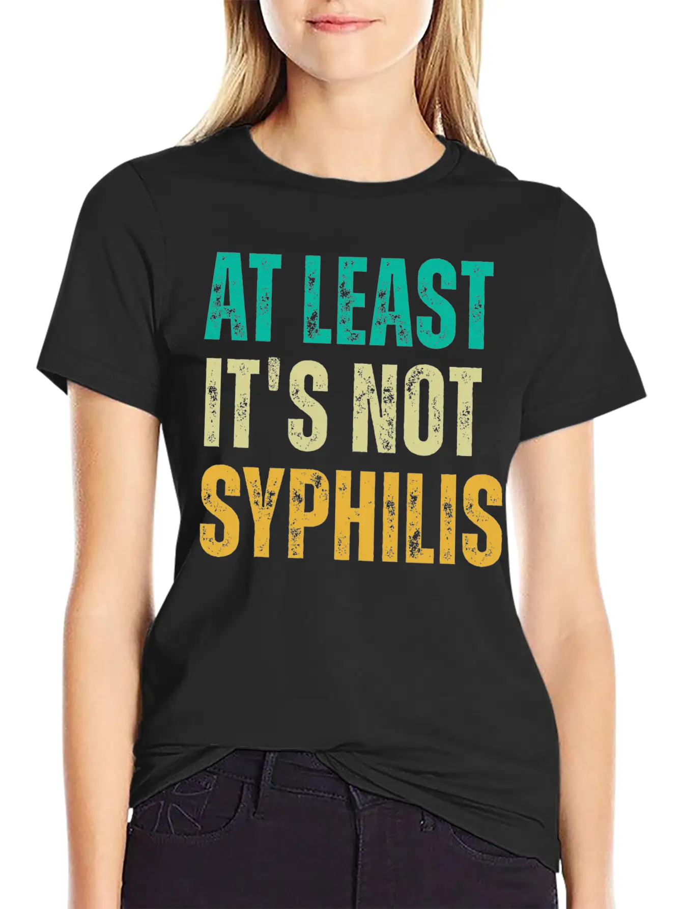 Not Syphilis Funny Post Surgery Gag Unisex Casual T-Shirt – Clean Design For Daily Comfort
