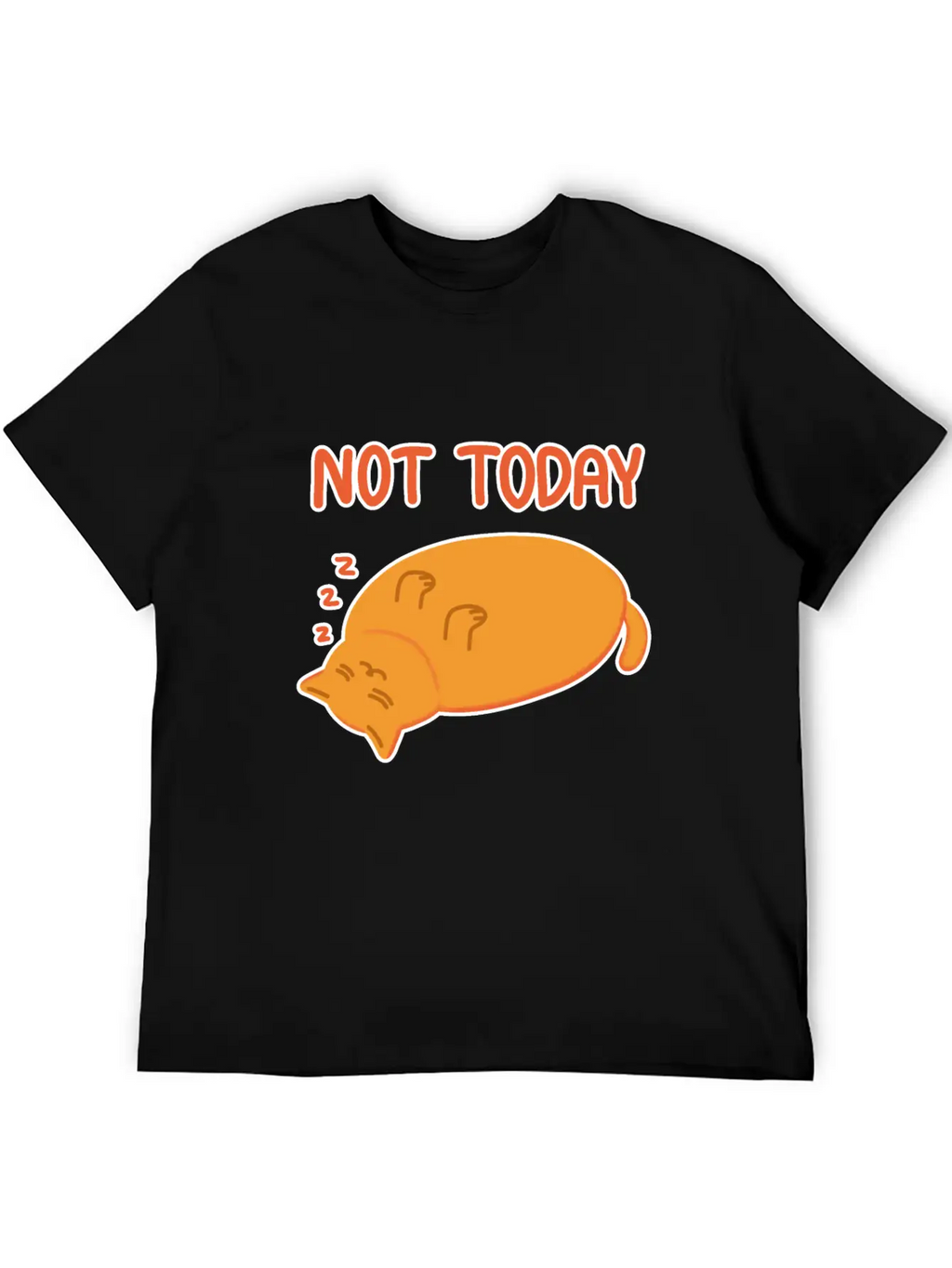 Not Today Lazy Orange Cat Unisex Casual T-Shirt – Clean Design For Daily Comfort