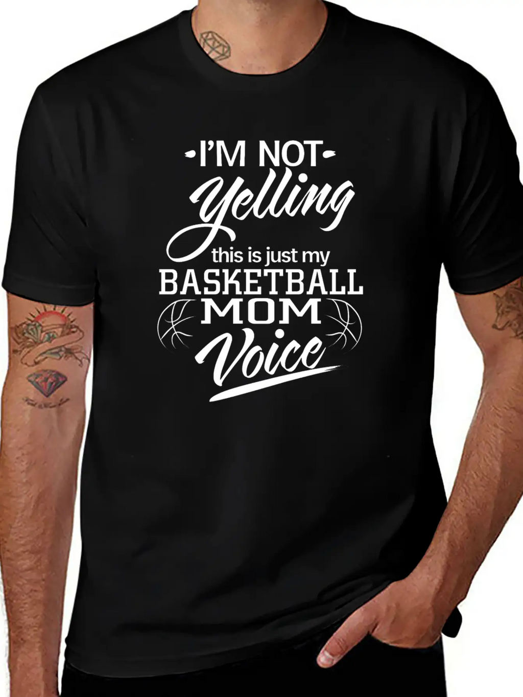 Not Yelling Just My Basketball Voice Breathable Soft Cotton T-Shirt – Timeless Casual Look
