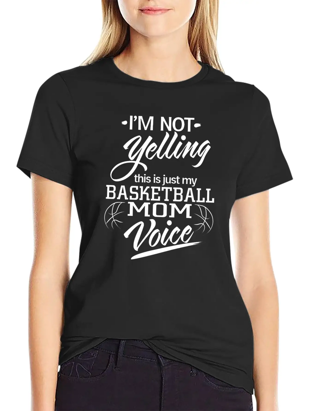 Not Yelling Just My Basketball Voice Breathable Soft Cotton T-Shirt – Timeless Casual Look