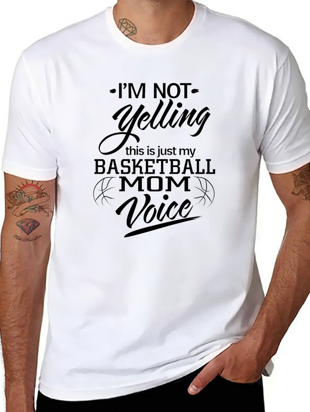 Not Yelling Just My Basketball Voice Breathable Soft Cotton T-Shirt – Timeless Casual Look