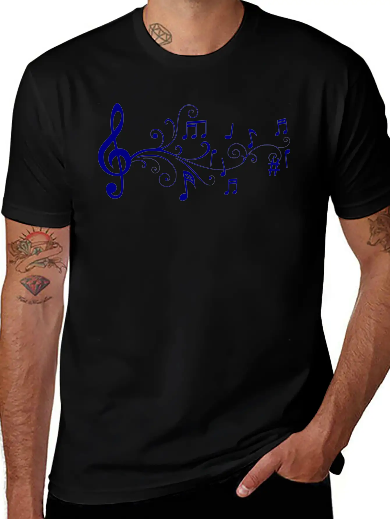 Notas Musicales Breathable Soft Cotton T-Shirt – Timeless Casual Look