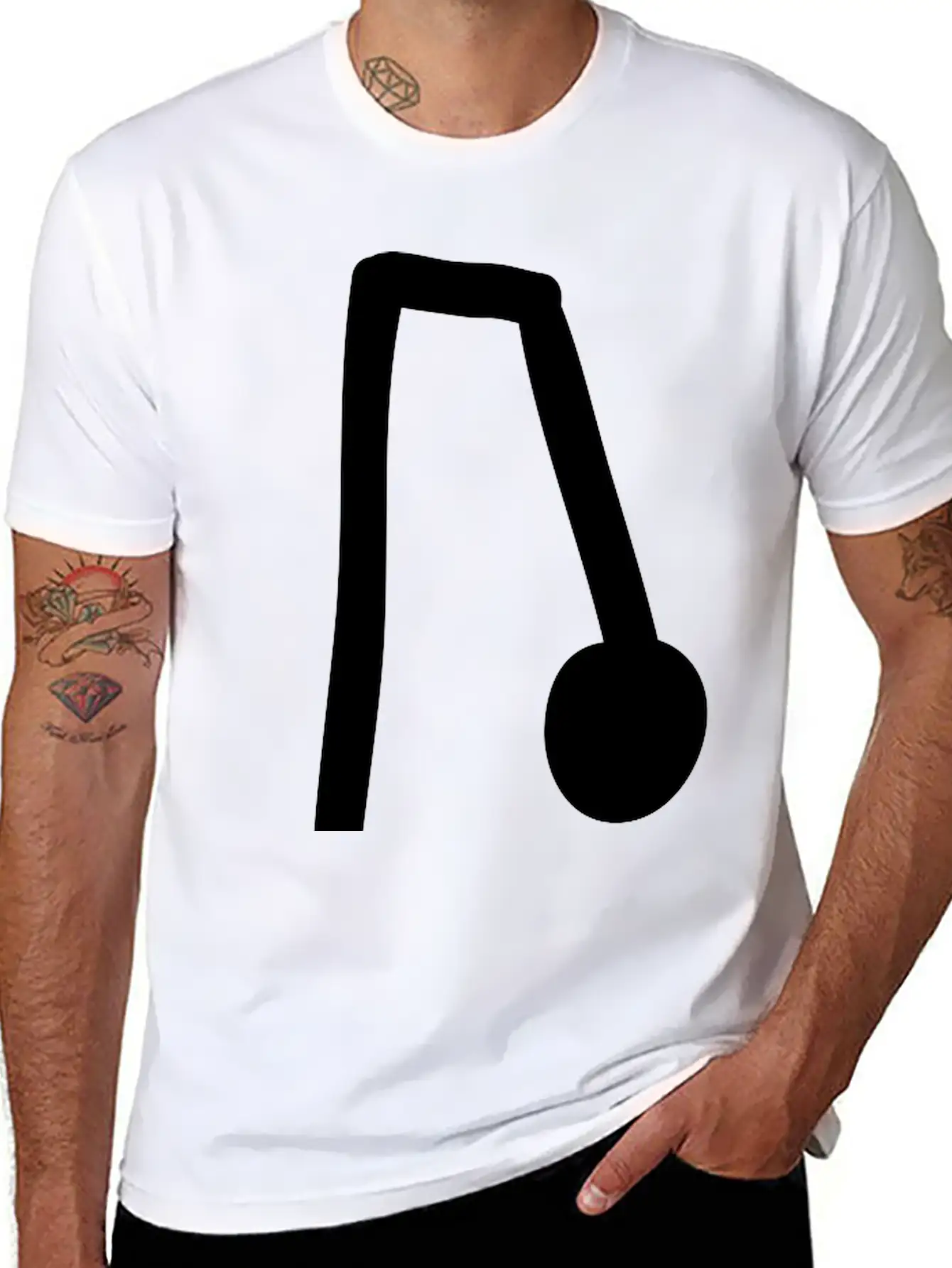 Note Unisex Short Sleeve Soft Cotton T-Shirt – Casual Everyday Wear