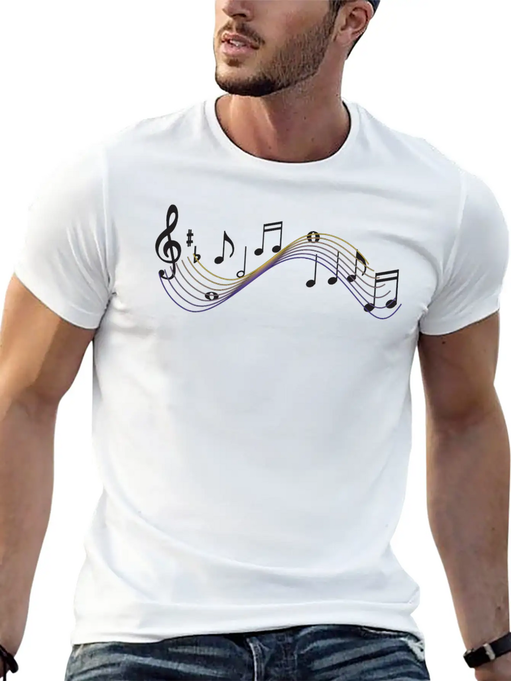 Notes Breathable Soft Cotton T-Shirt – Timeless Casual Look