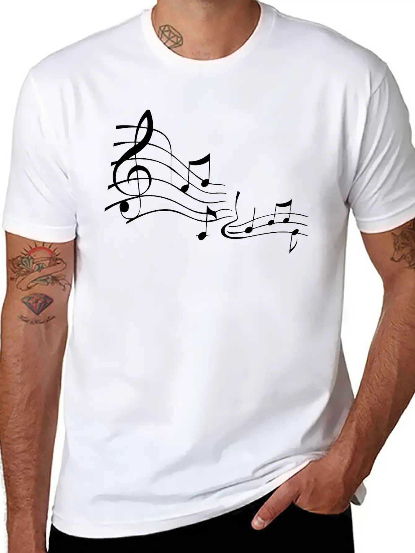 Notes Unisex Short Sleeve Soft Cotton T-Shirt – Casual Everyday Wear