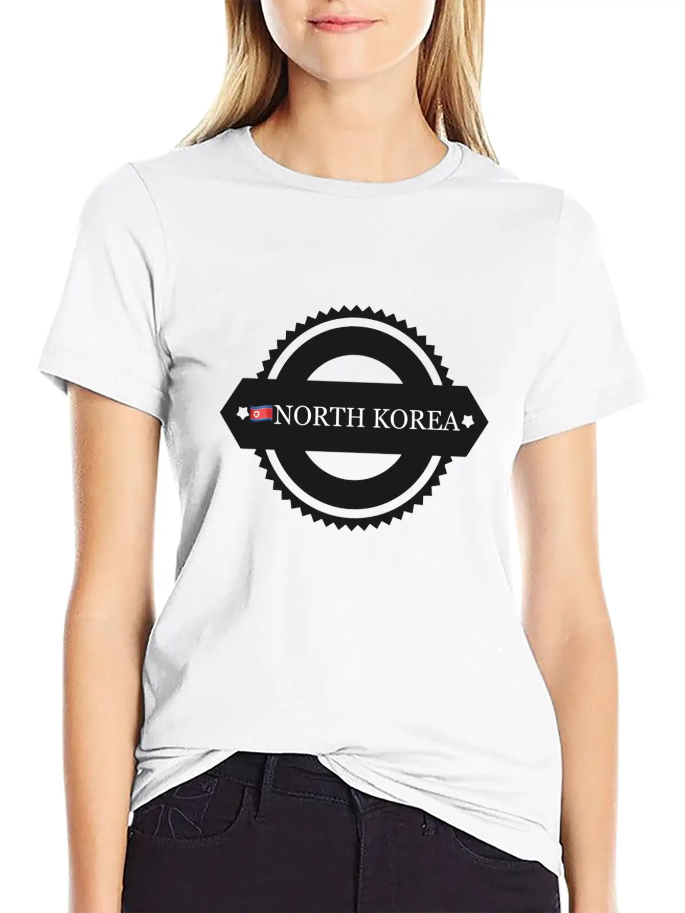 Noth Korea With Flag Breathable Soft Cotton T-Shirt – Timeless Casual Look