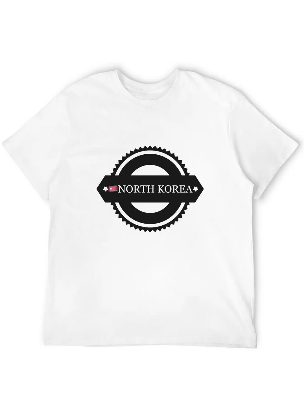 Noth Korea With Flag Breathable Soft Cotton T-Shirt – Timeless Casual Look