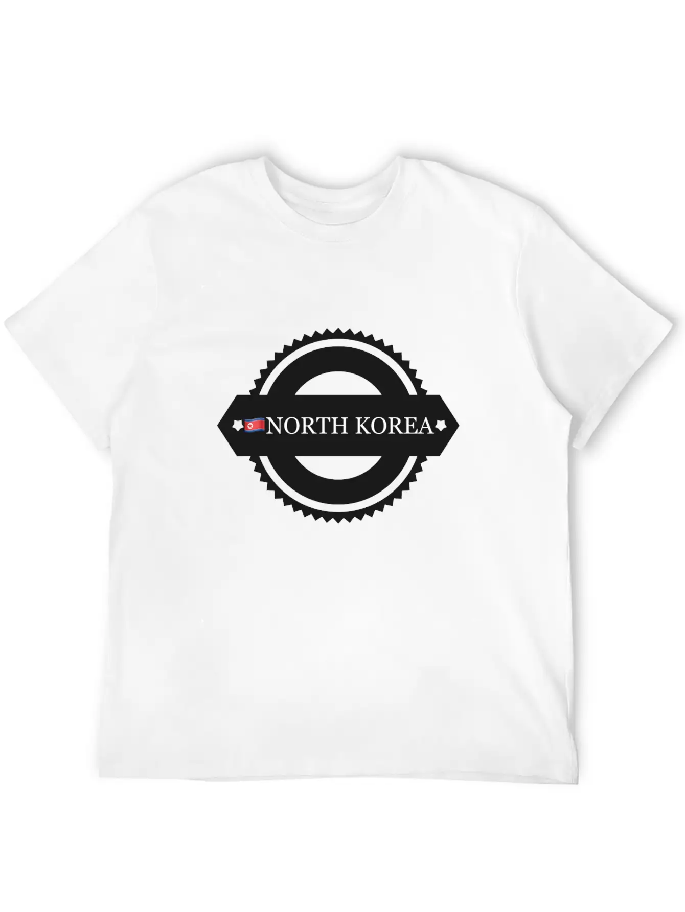 Noth Korea With Flag Breathable Soft Cotton T-Shirt – Timeless Casual Look