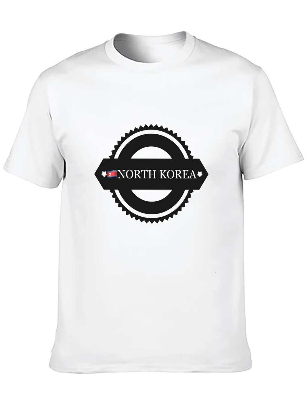 Noth Korea With Flag Breathable Soft Cotton T-Shirt – Timeless Casual Look