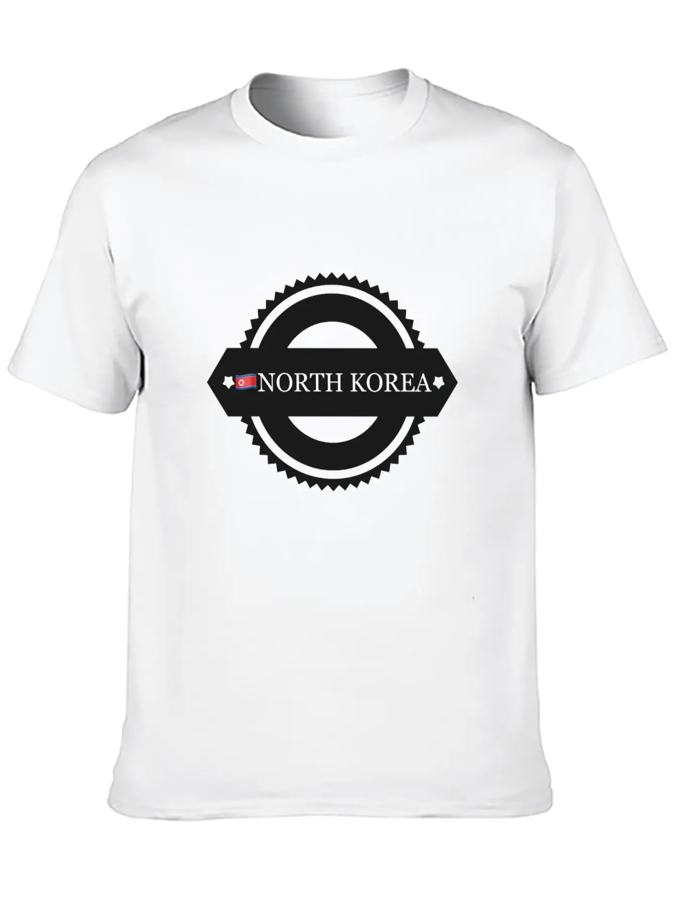 Noth Korea With Flag Breathable Soft Cotton T-Shirt – Timeless Casual Look