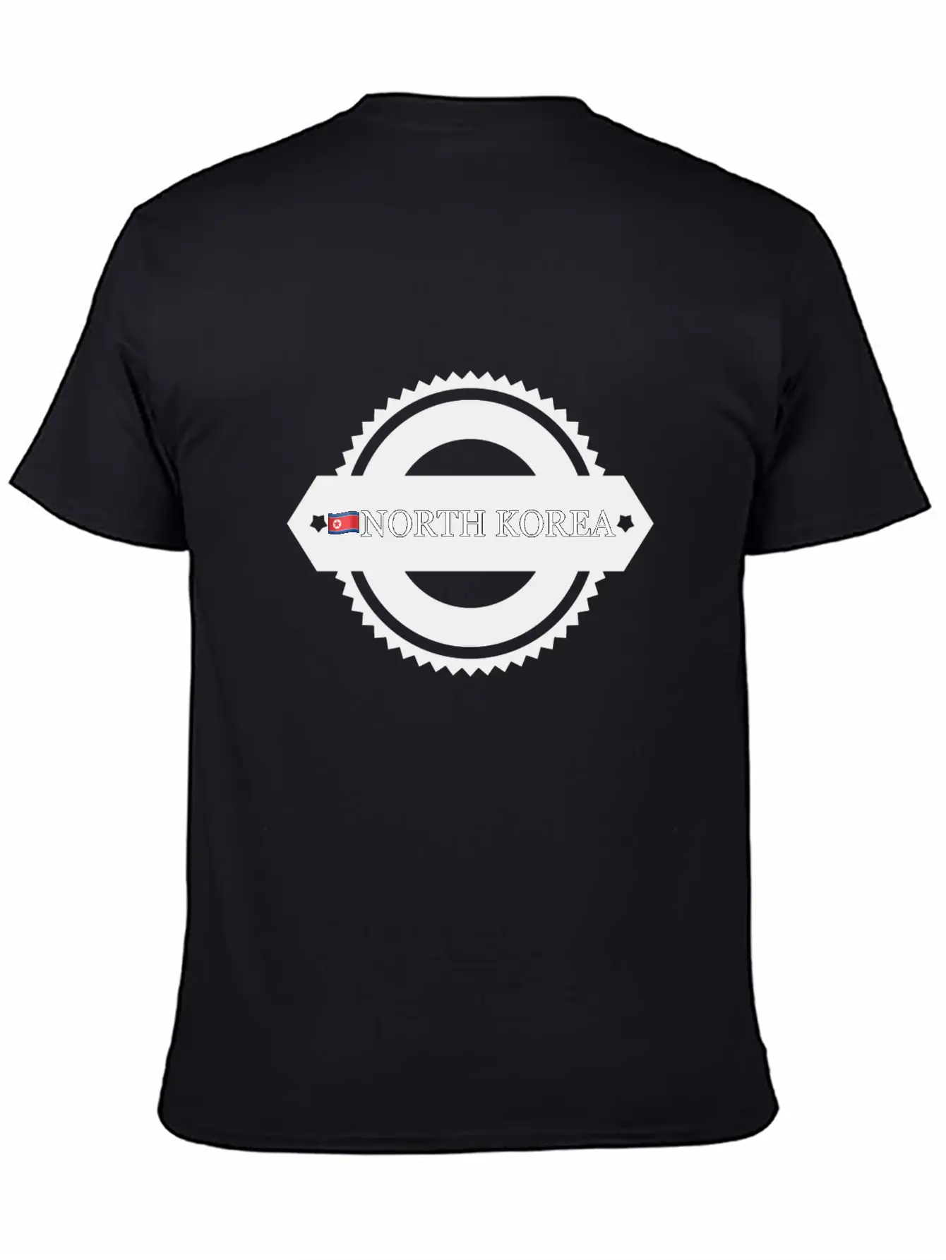 Noth Korea With Flag Breathable Soft Cotton T-Shirt – Timeless Casual Look