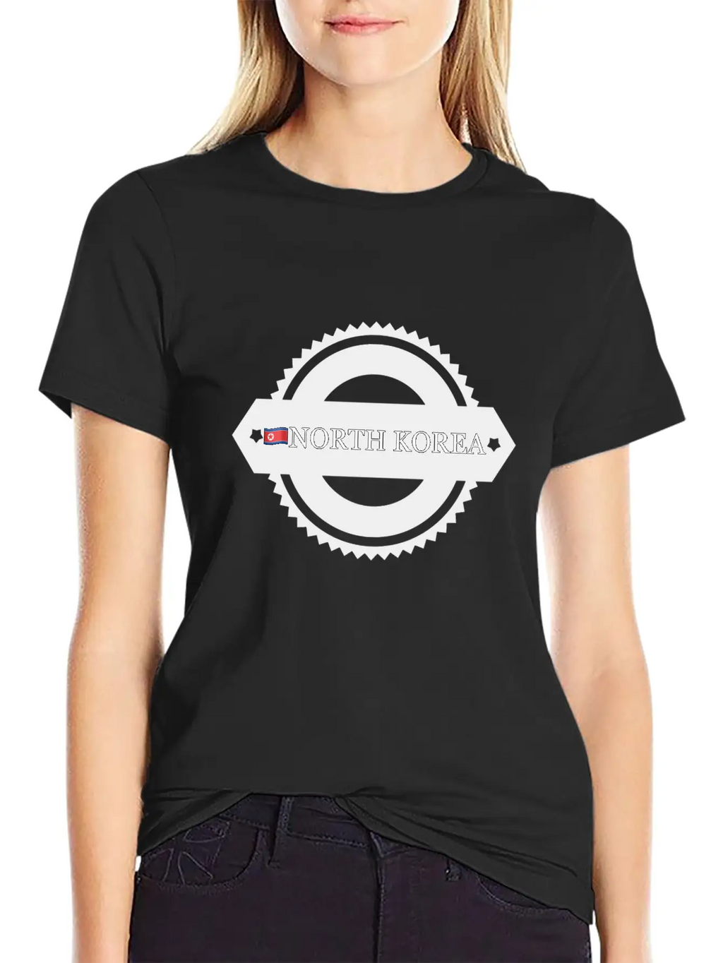 Noth Korea With Flag Breathable Soft Cotton T-Shirt – Timeless Casual Look