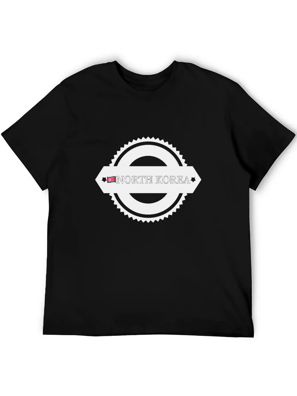 Noth Korea With Flag Breathable Soft Cotton T-Shirt – Timeless Casual Look