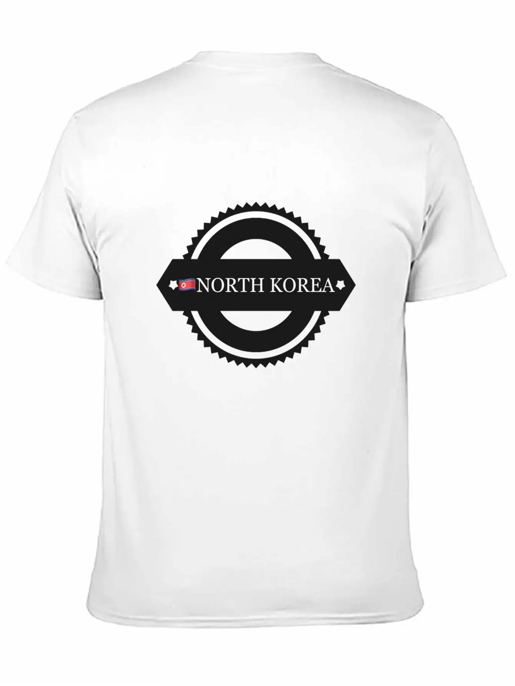 Noth Korea With Flag Breathable Soft Cotton T-Shirt – Timeless Casual Look