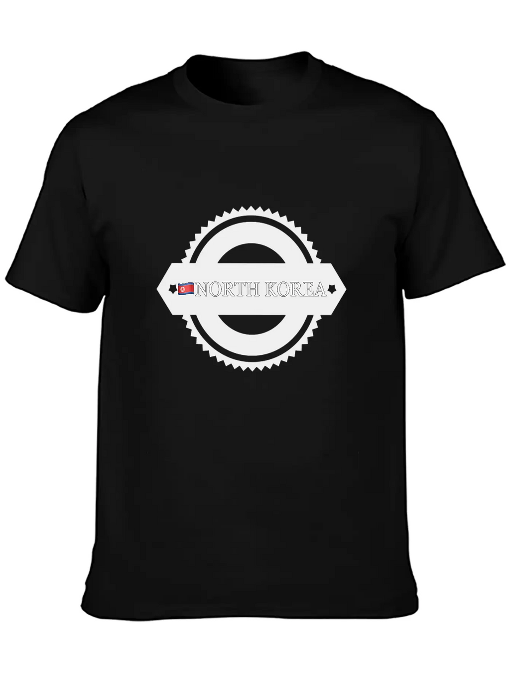 Noth Korea With Flag Breathable Soft Cotton T-Shirt – Timeless Casual Look