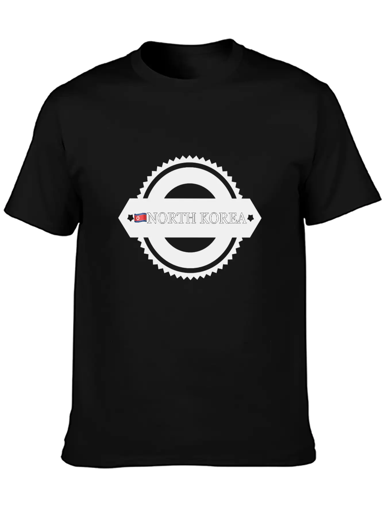 Noth Korea With Flag Breathable Soft Cotton T-Shirt – Timeless Casual Look