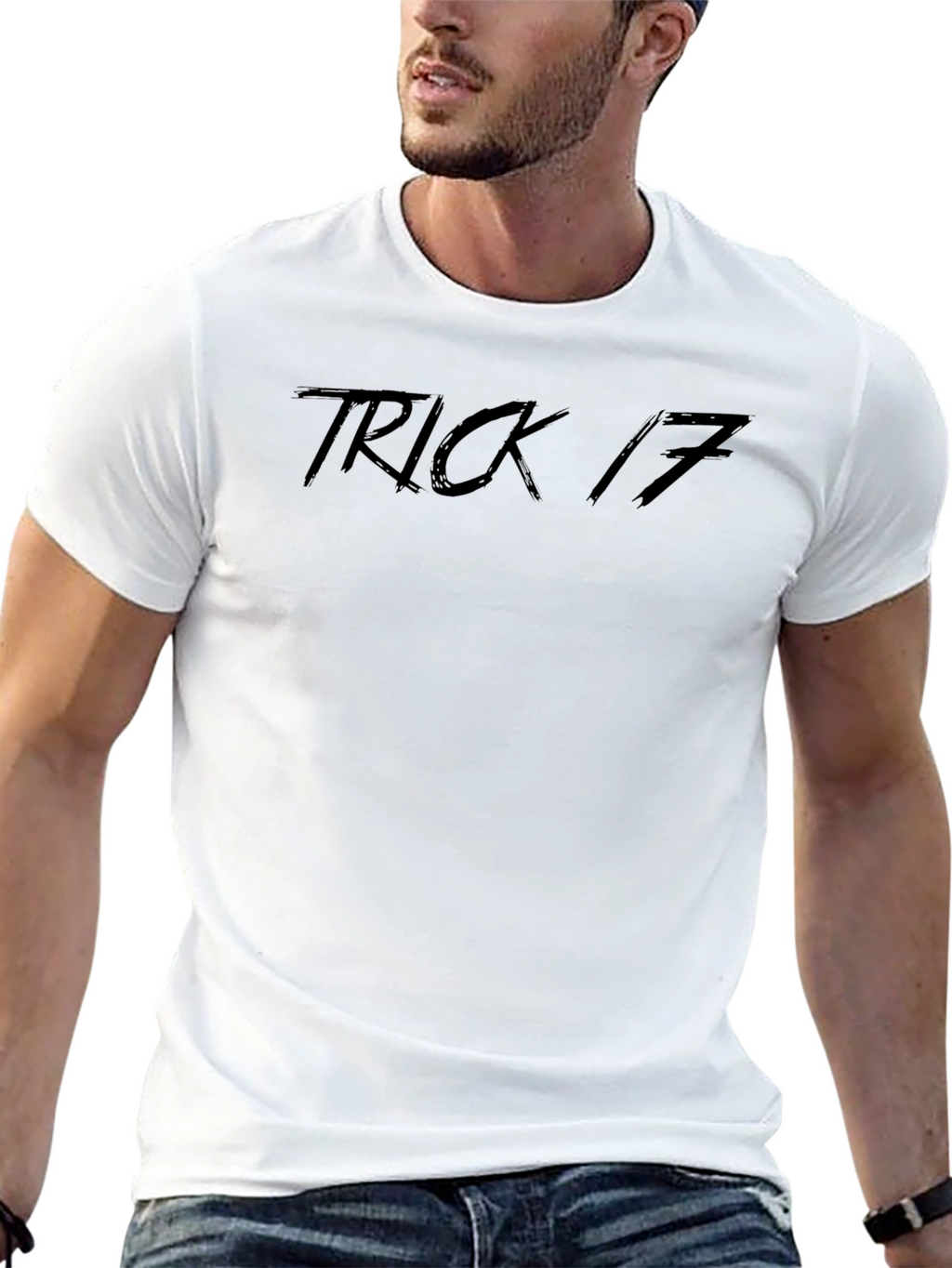 Trick 17 Graphic Tee - Stylish Black Cotton T-Shirt
