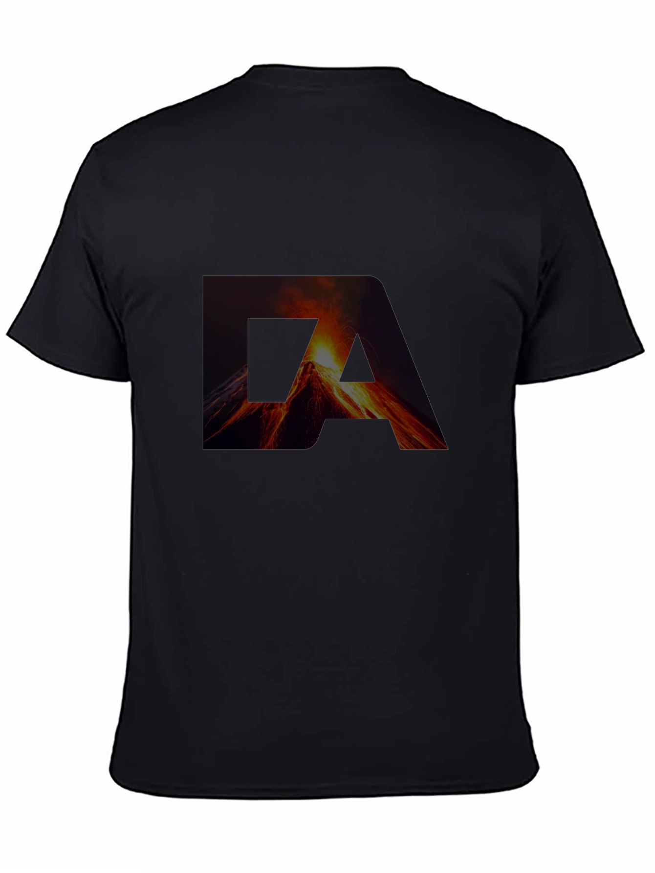 Volcano Graphic Black T-Shirt - Bold Statement Tee