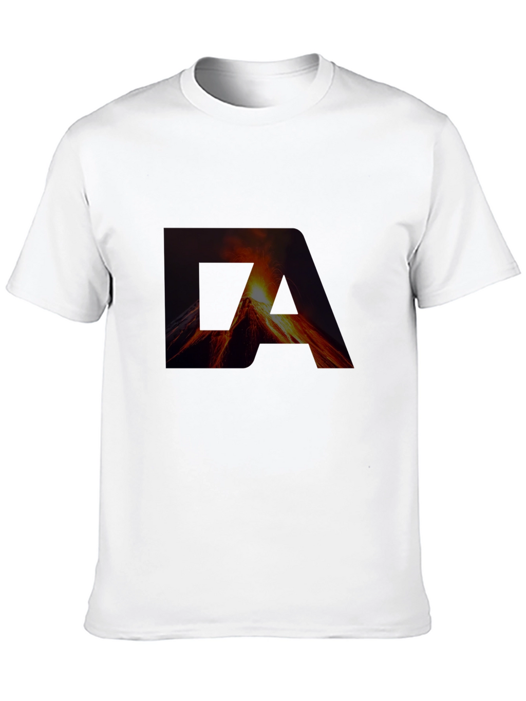 Volcano Graphic Black T-Shirt - Bold Statement Tee
