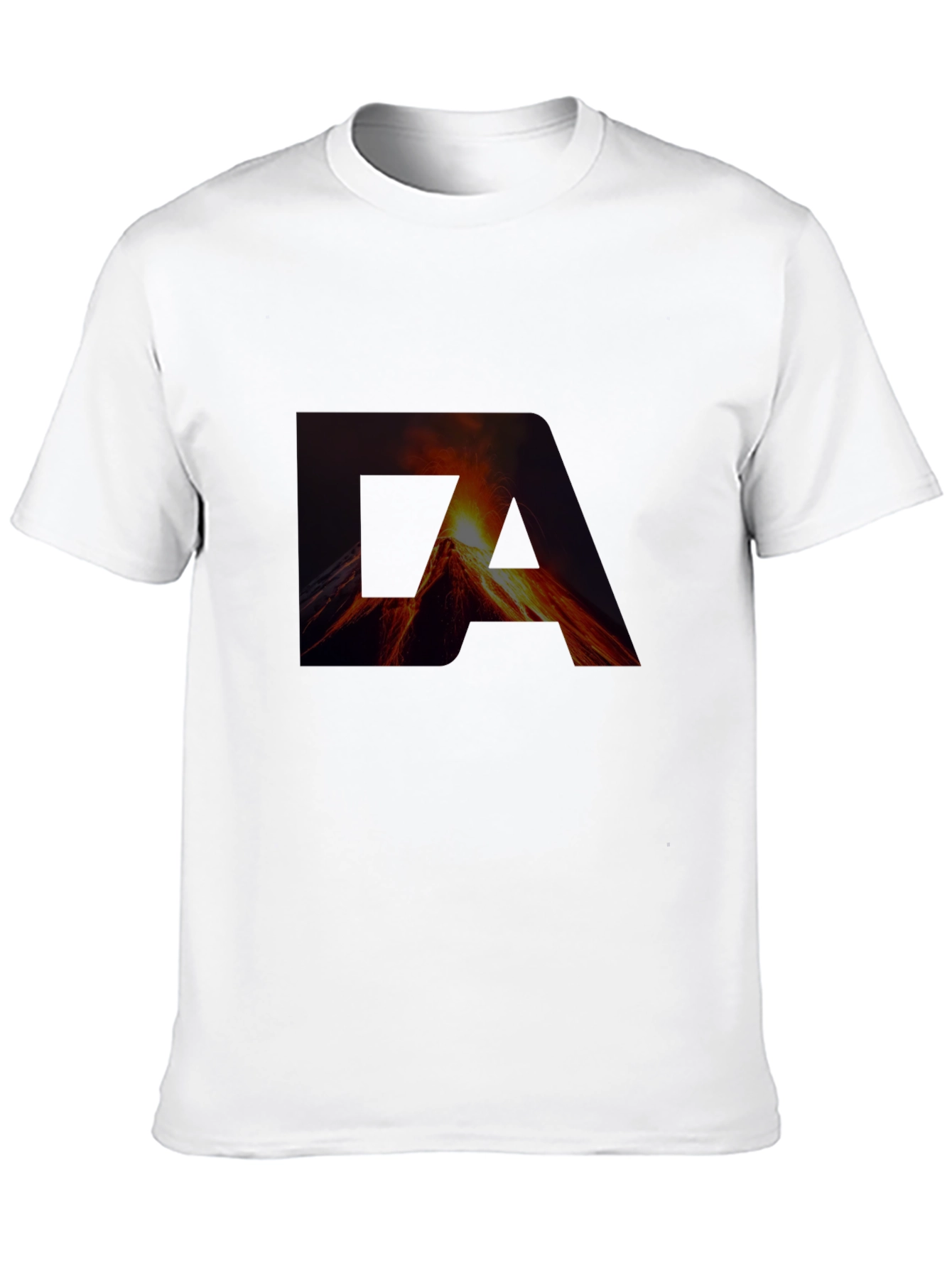 Volcano Graphic Black T-Shirt - Bold Statement Tee