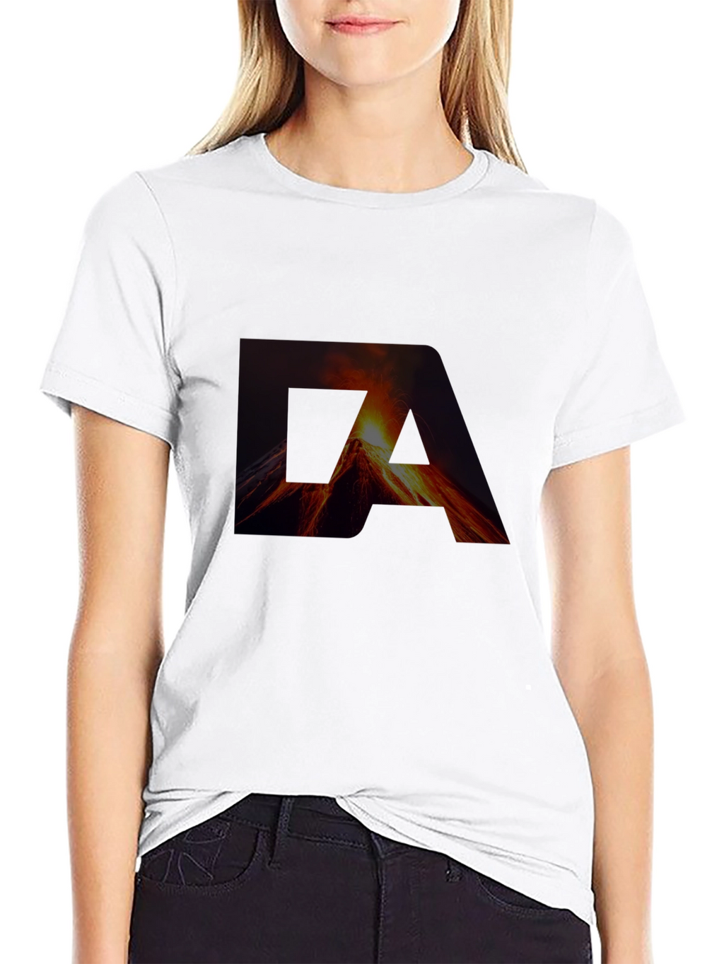 Volcano Graphic Black T-Shirt - Bold Statement Tee