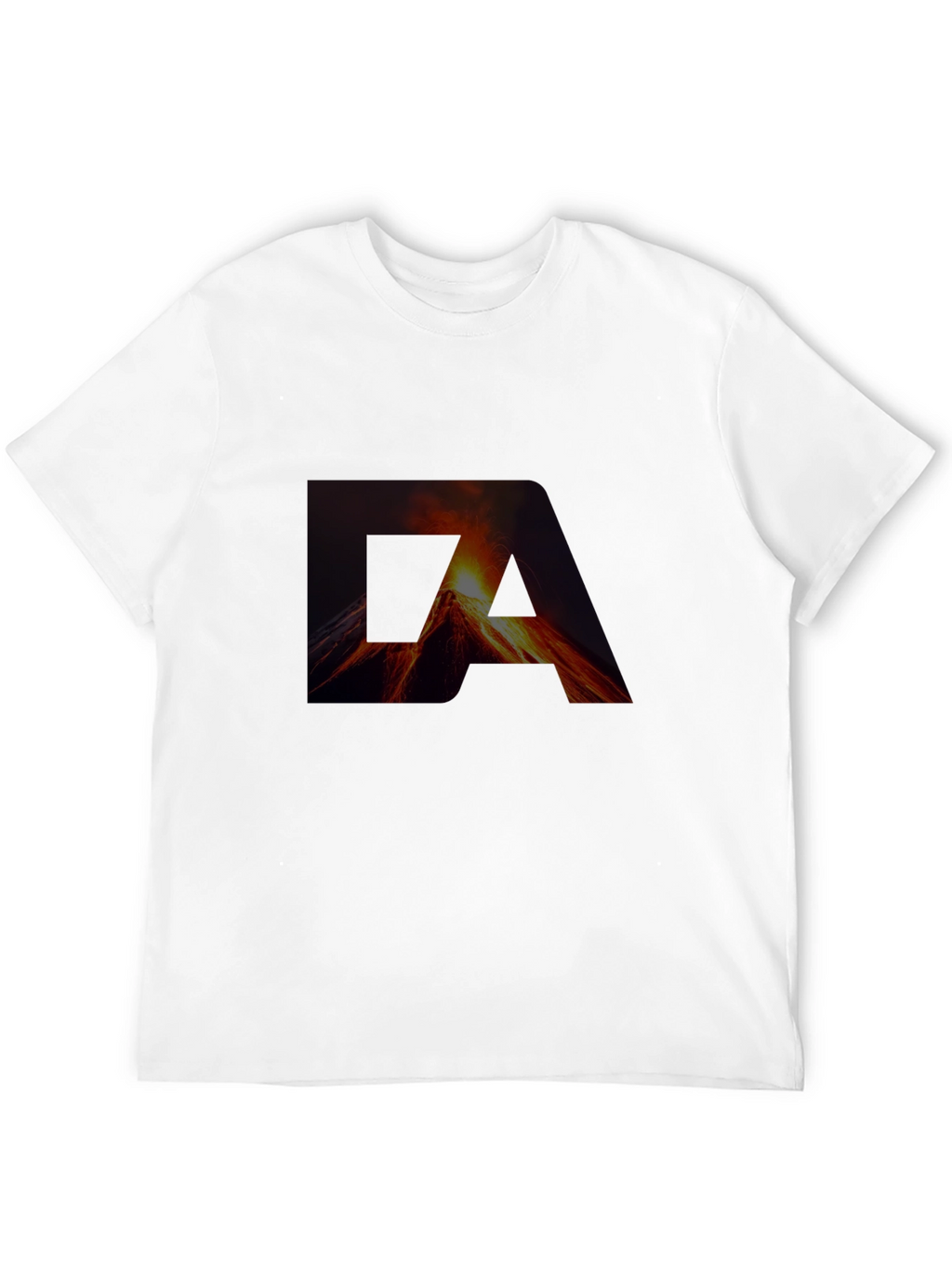 Volcano Graphic Black T-Shirt - Bold Statement Tee
