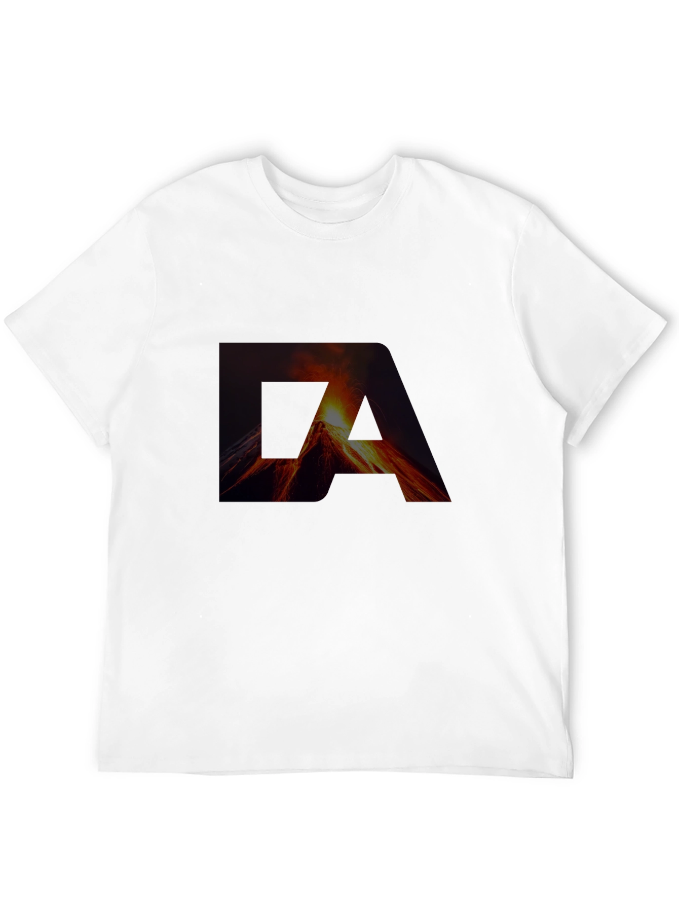 Volcano Graphic Black T-Shirt - Bold Statement Tee