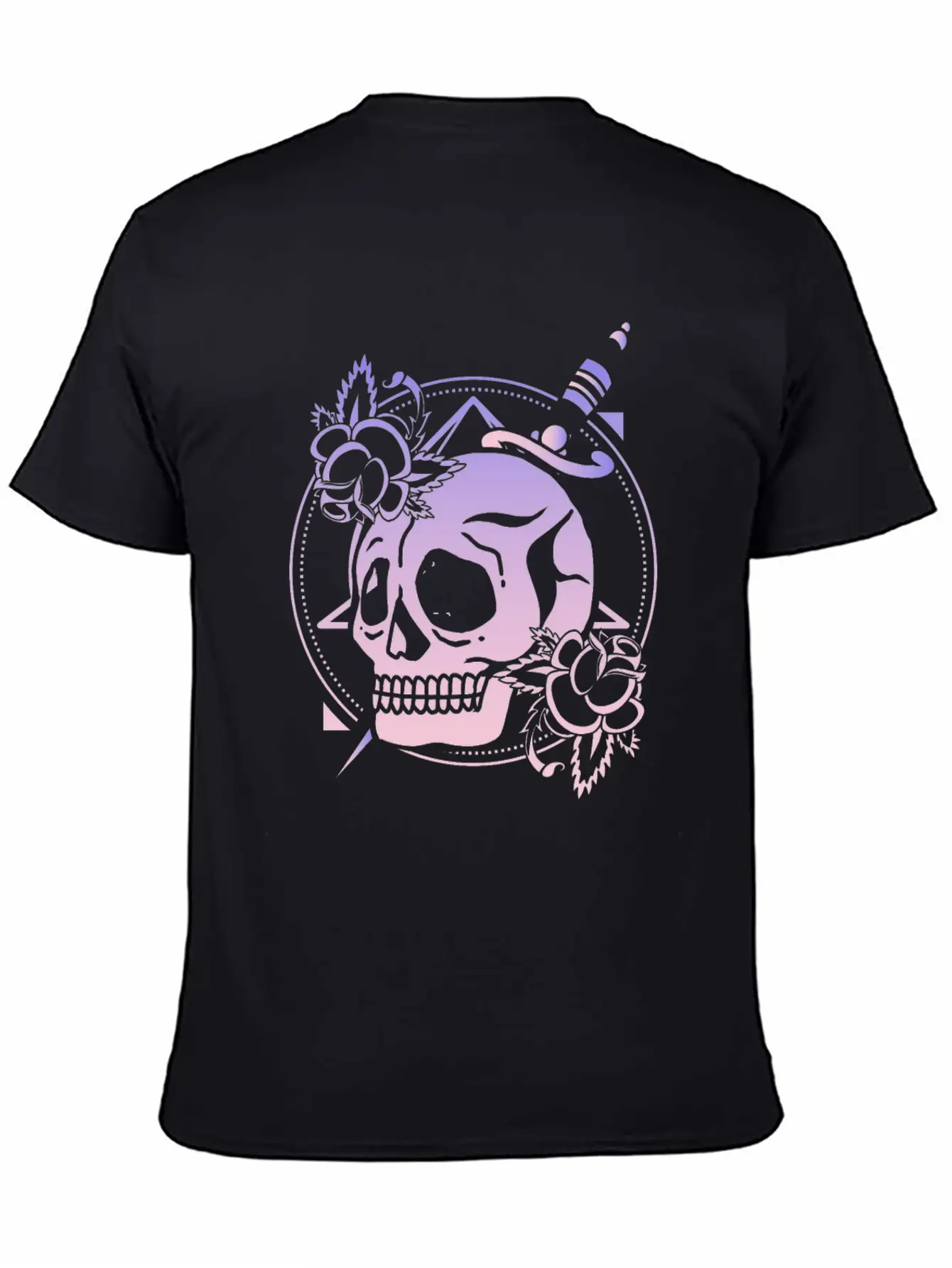 Nu Goth Skull Rose Japanese Witchcraft Satanism Unisex Short Sleeve Soft Cotton T-Shirt – Casual Everyday Wear