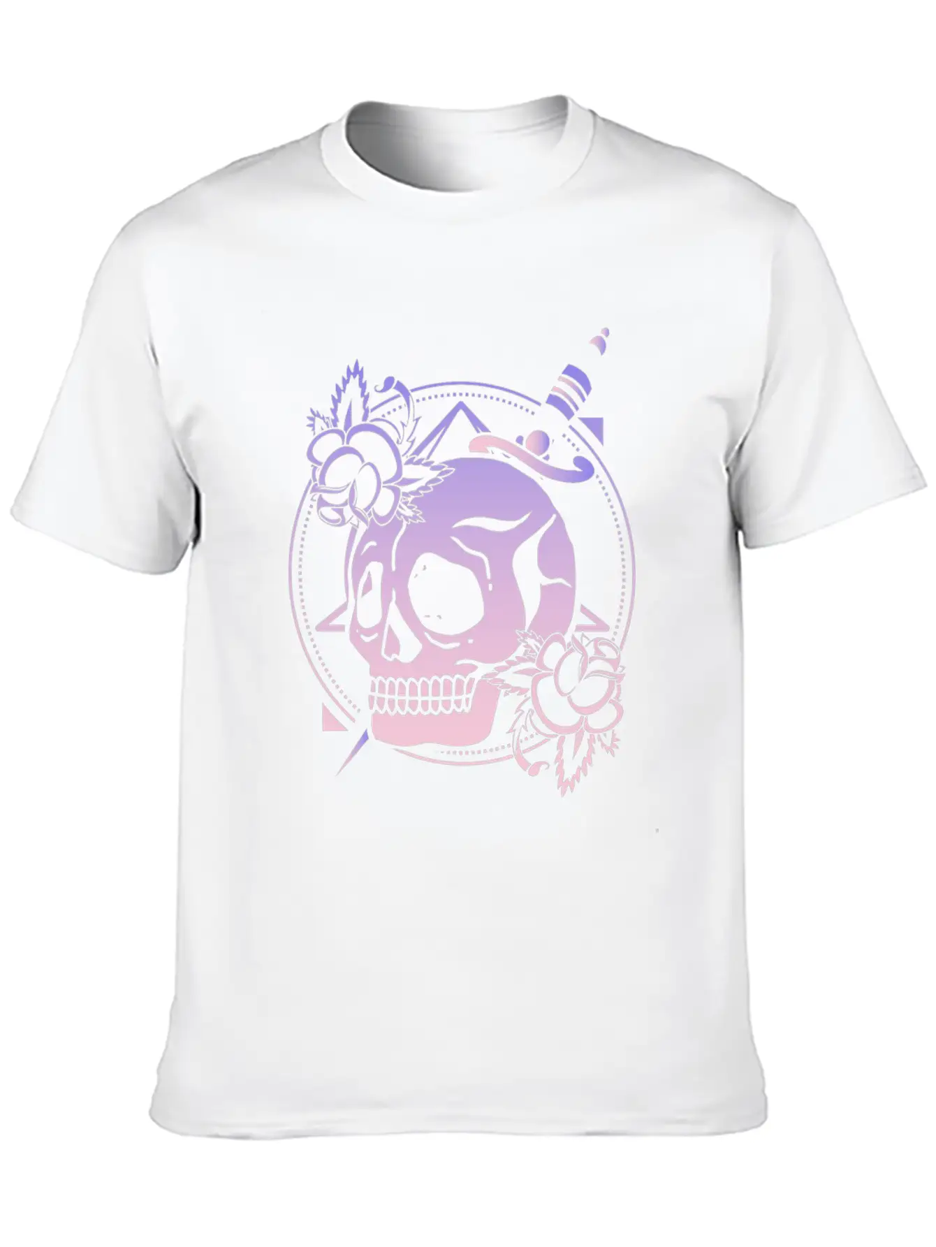 Nu Goth Skull Rose Japanese Witchcraft Satanism Unisex Short Sleeve Soft Cotton T-Shirt – Casual Everyday Wear