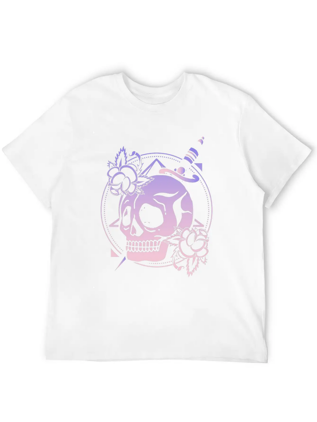 Nu Goth Skull Rose Japanese Witchcraft Satanism Unisex Short Sleeve Soft Cotton T-Shirt – Casual Everyday Wear