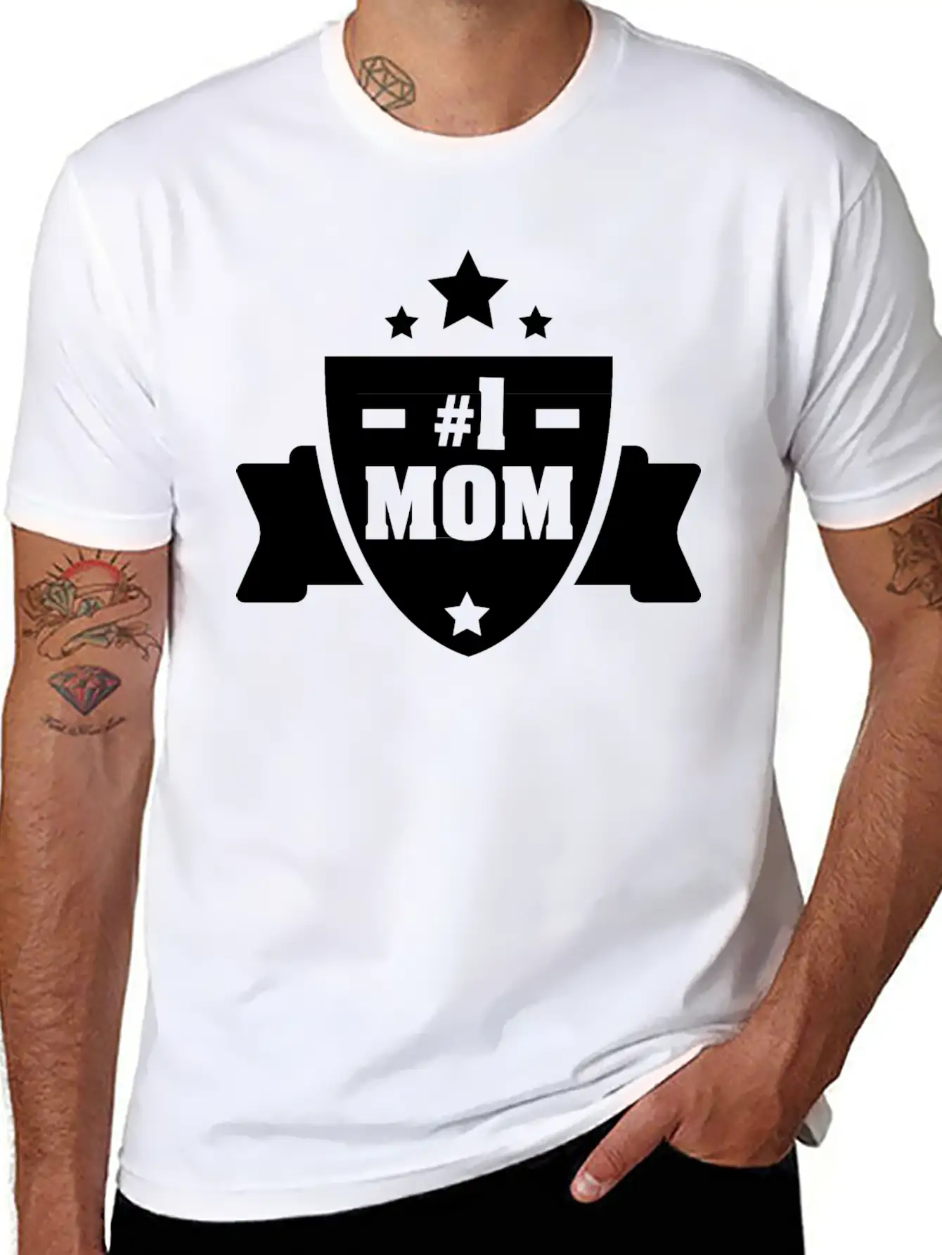 Number 1 Mom Stylish Everyday T-Shirt – Unisex Basic Cotton Tee