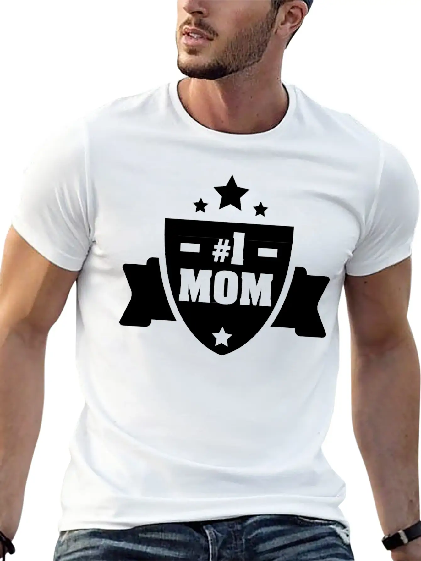 Number 1 Mom Stylish Everyday T-Shirt – Unisex Basic Cotton Tee