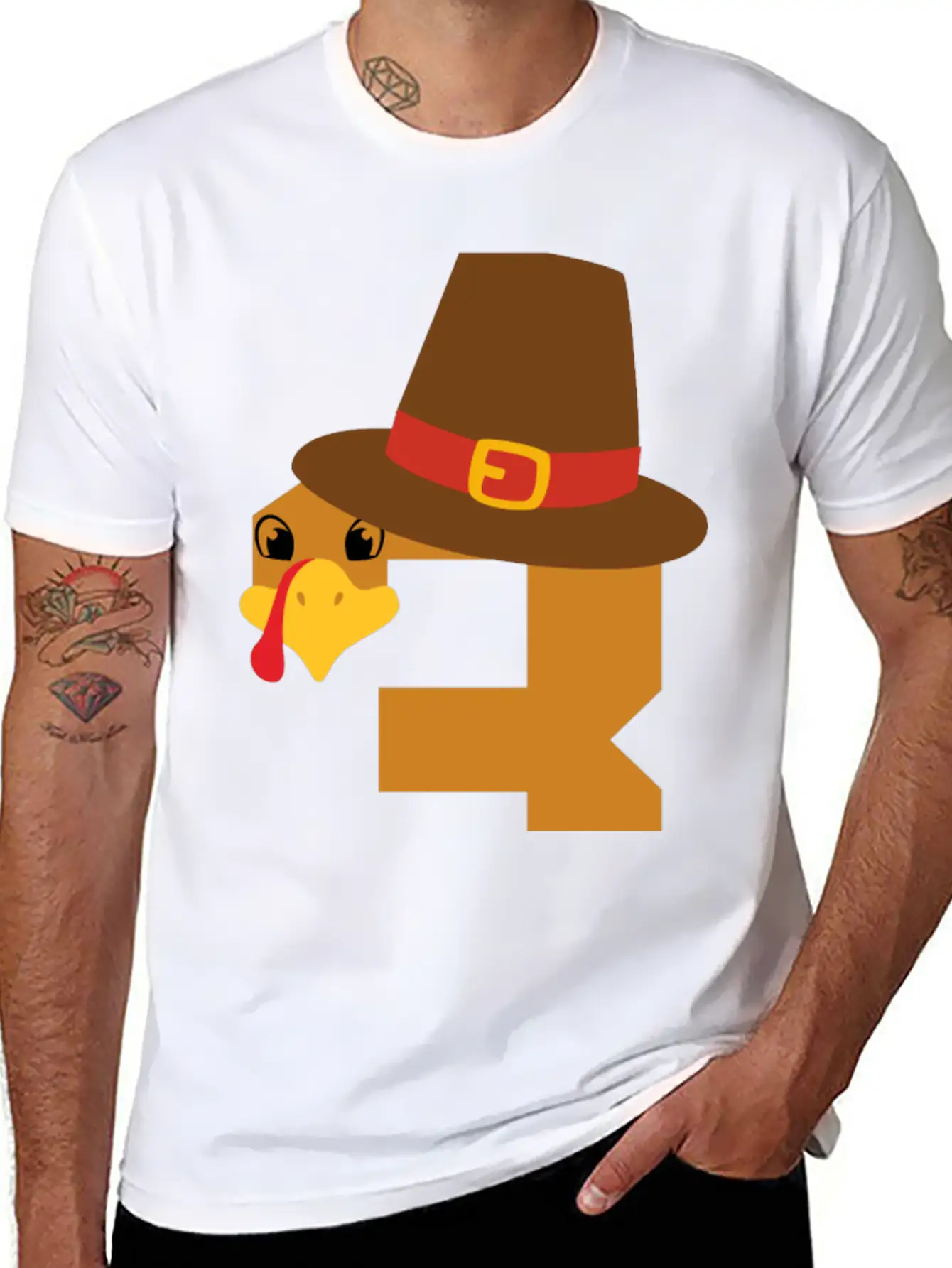 Number 3 Turkey Thanksgiving Outfit Boy 3 Year Old Unisex Short Sleeve Soft Cotton T-Shirt – Casual Everyday Wear