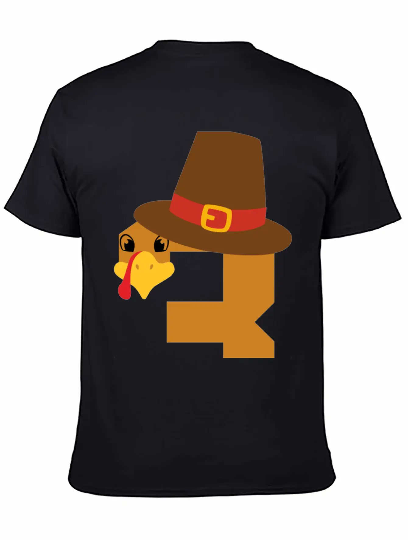 Number 3 Turkey Thanksgiving Outfit Boy 3 Year Old Unisex Short Sleeve Soft Cotton T-Shirt – Casual Everyday Wear