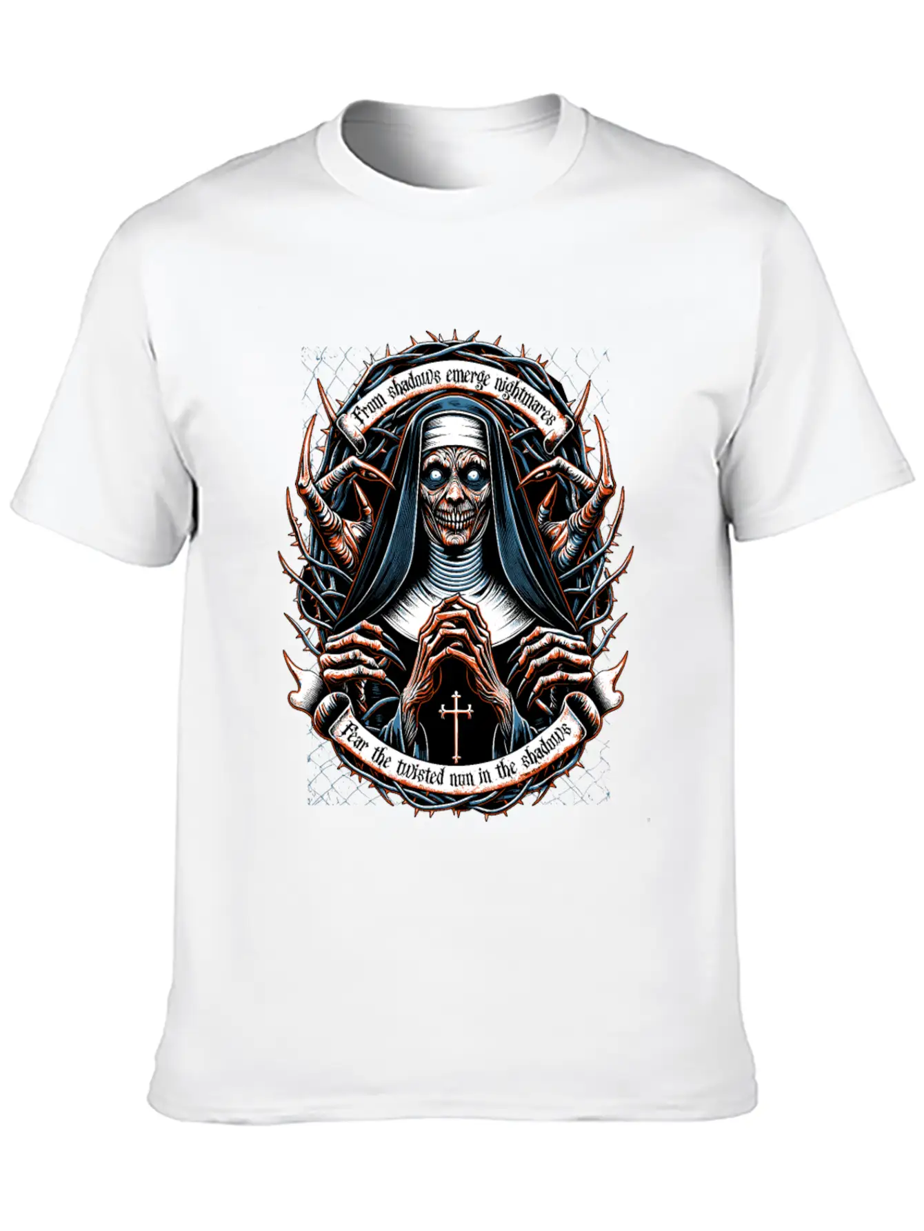 Nun Of Nightmares Unisex Short Sleeve Soft Cotton T-Shirt – Casual Everyday Wear