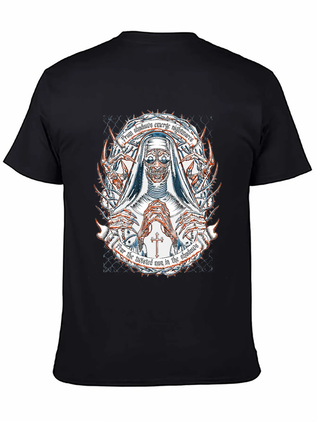 Nun Of Nightmares Unisex Short Sleeve Soft Cotton T-Shirt – Casual Everyday Wear