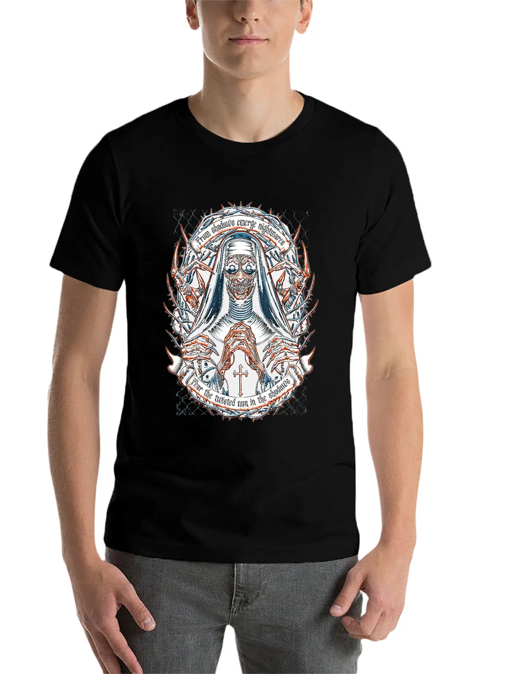Nun Of Nightmares Unisex Short Sleeve Soft Cotton T-Shirt – Casual Everyday Wear