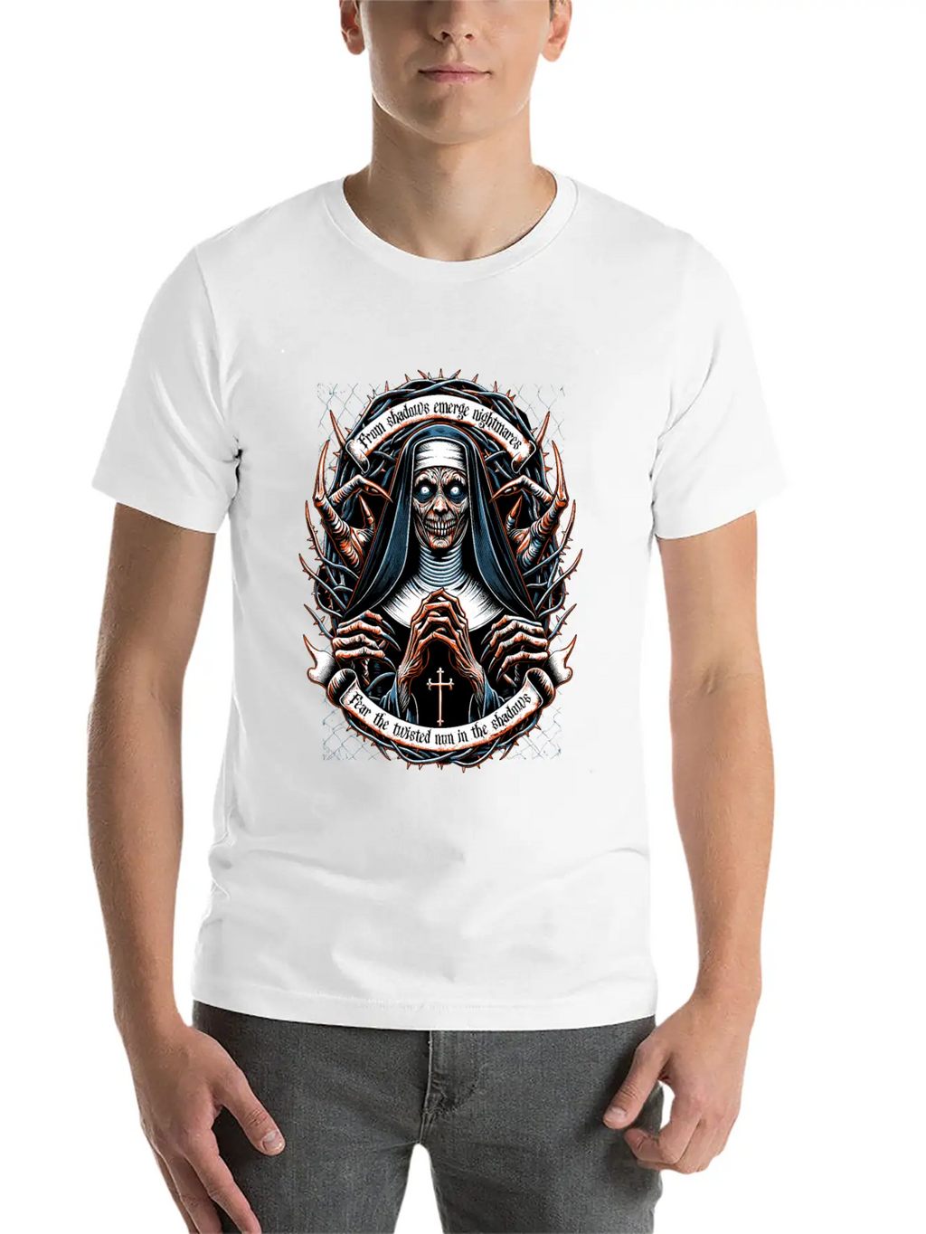 Nun Of Nightmares Unisex Short Sleeve Soft Cotton T-Shirt – Casual Everyday Wear
