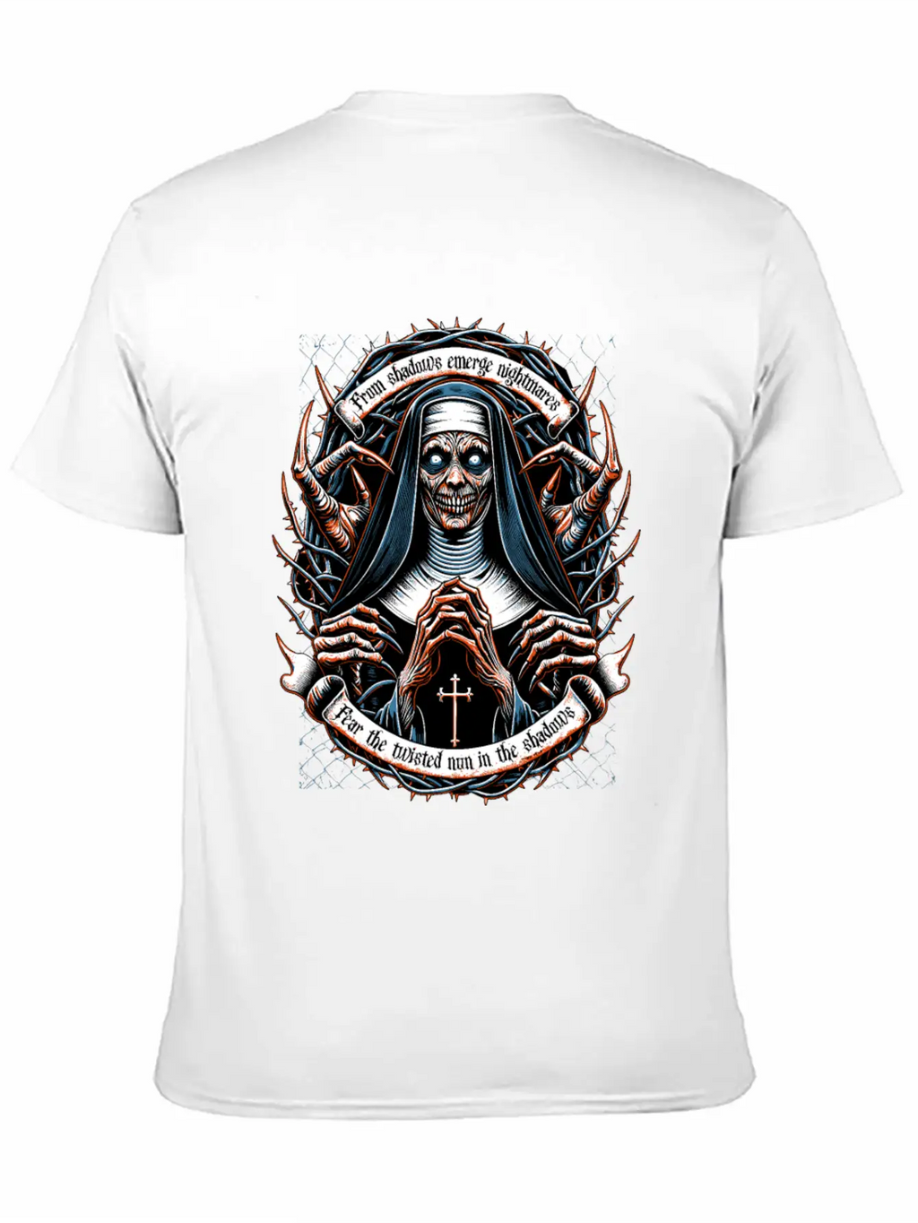 Nun Of Nightmares Unisex Short Sleeve Soft Cotton T-Shirt – Casual Everyday Wear