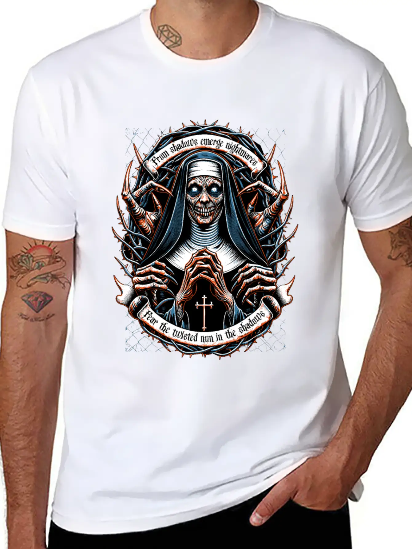 Nun Of Nightmares Unisex Short Sleeve Soft Cotton T-Shirt – Casual Everyday Wear