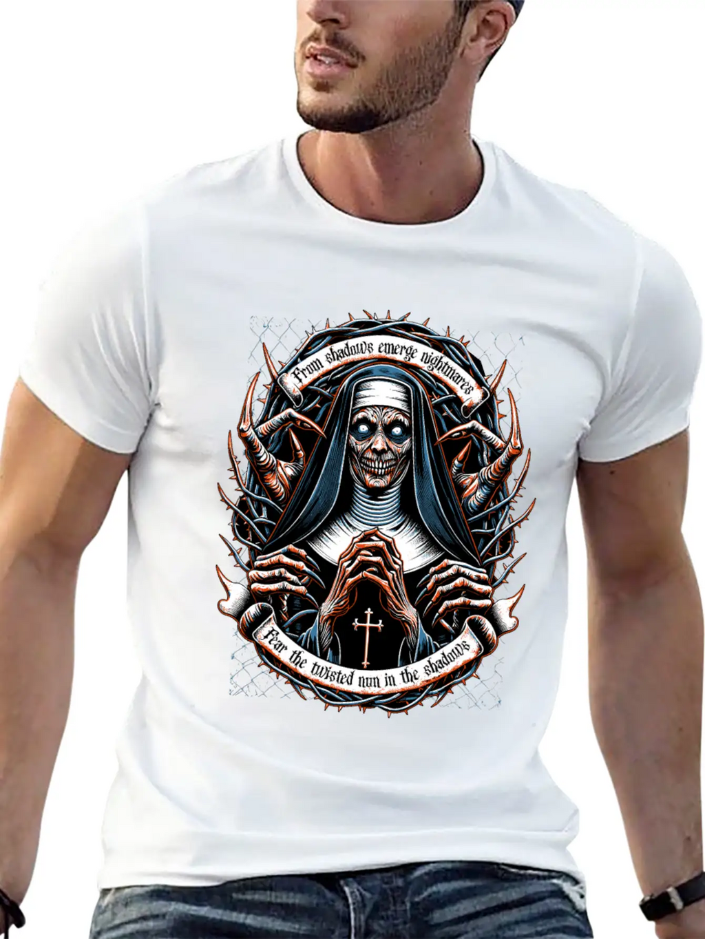 Nun Of Nightmares Unisex Short Sleeve Soft Cotton T-Shirt – Casual Everyday Wear