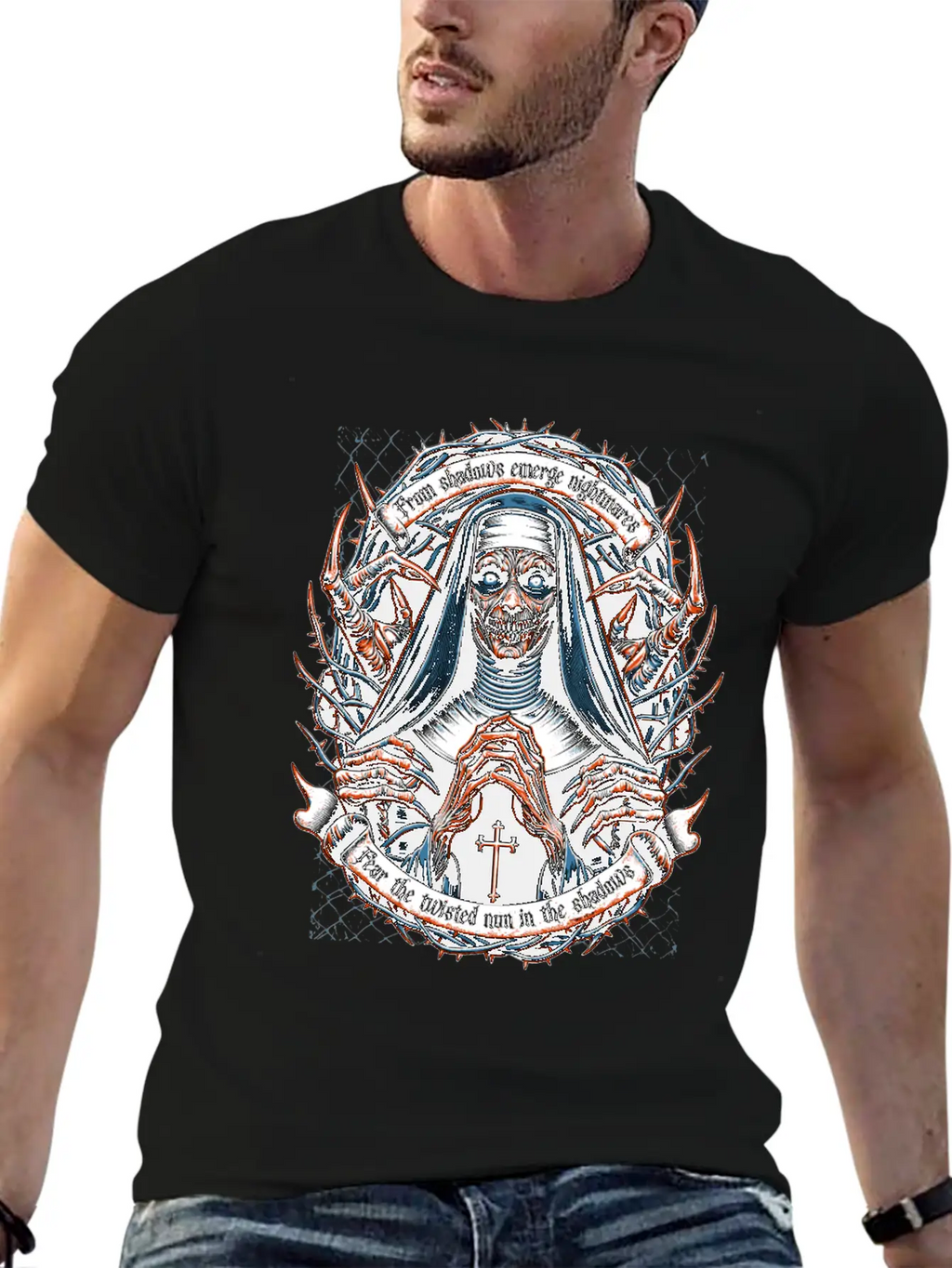 Nun Of Nightmares Unisex Short Sleeve Soft Cotton T-Shirt – Casual Everyday Wear
