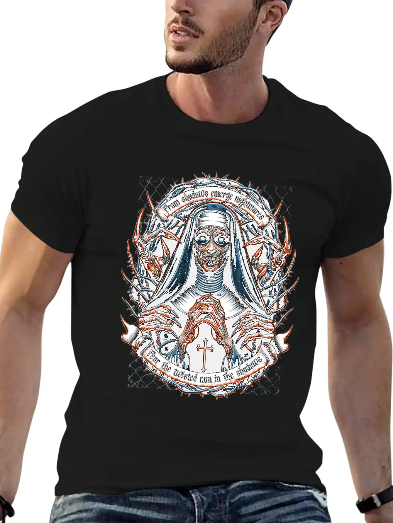 Nun Of Nightmares Unisex Short Sleeve Soft Cotton T-Shirt – Casual Everyday Wear