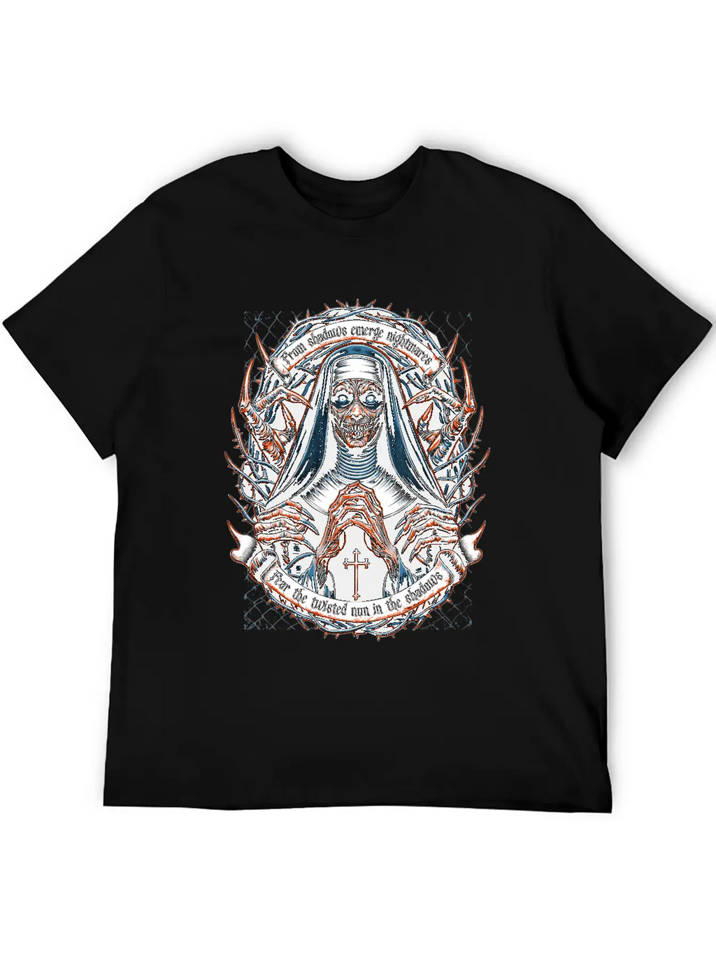 Nun Of Nightmares Unisex Short Sleeve Soft Cotton T-Shirt – Casual Everyday Wear